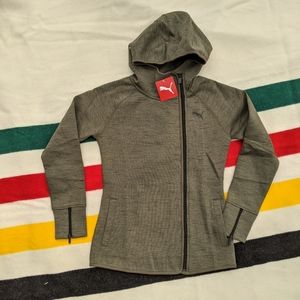 Puma military Moto asymmetric zip hoodie xs nwt